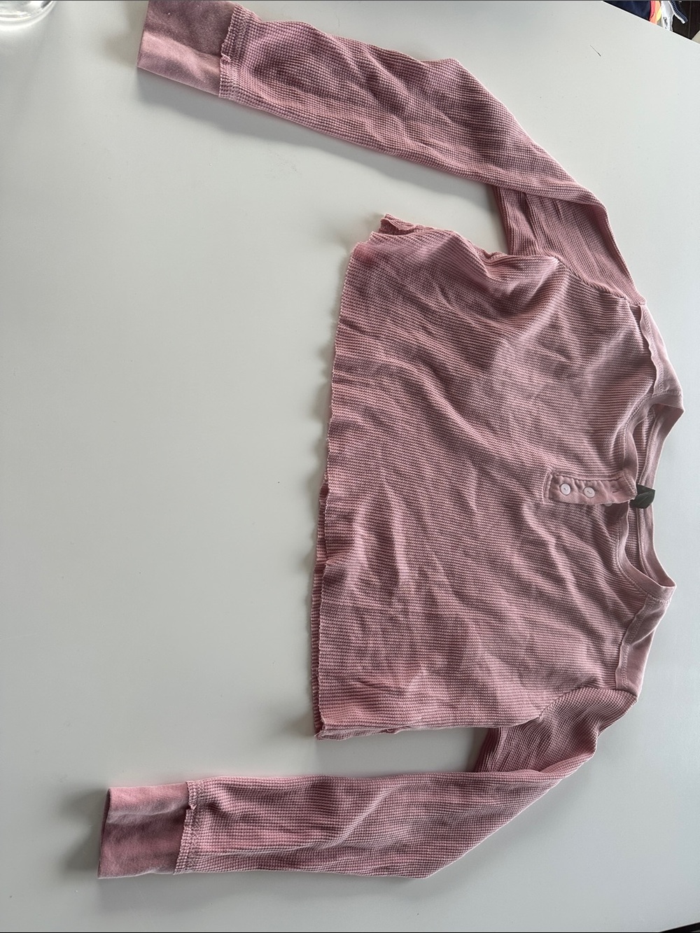 wild fable Dusty Rose Ribbed Long-Sleeve Crop Top